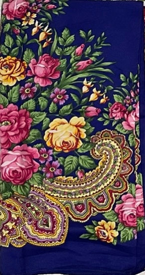 Floral Hustka/Kokum Scarf