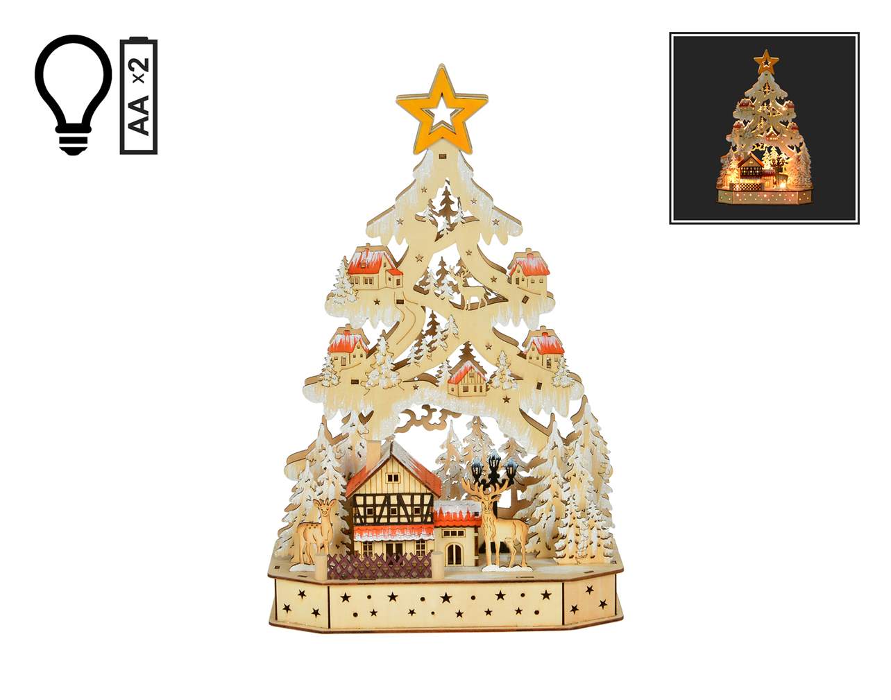 Laser Cut LED Christmas Trees