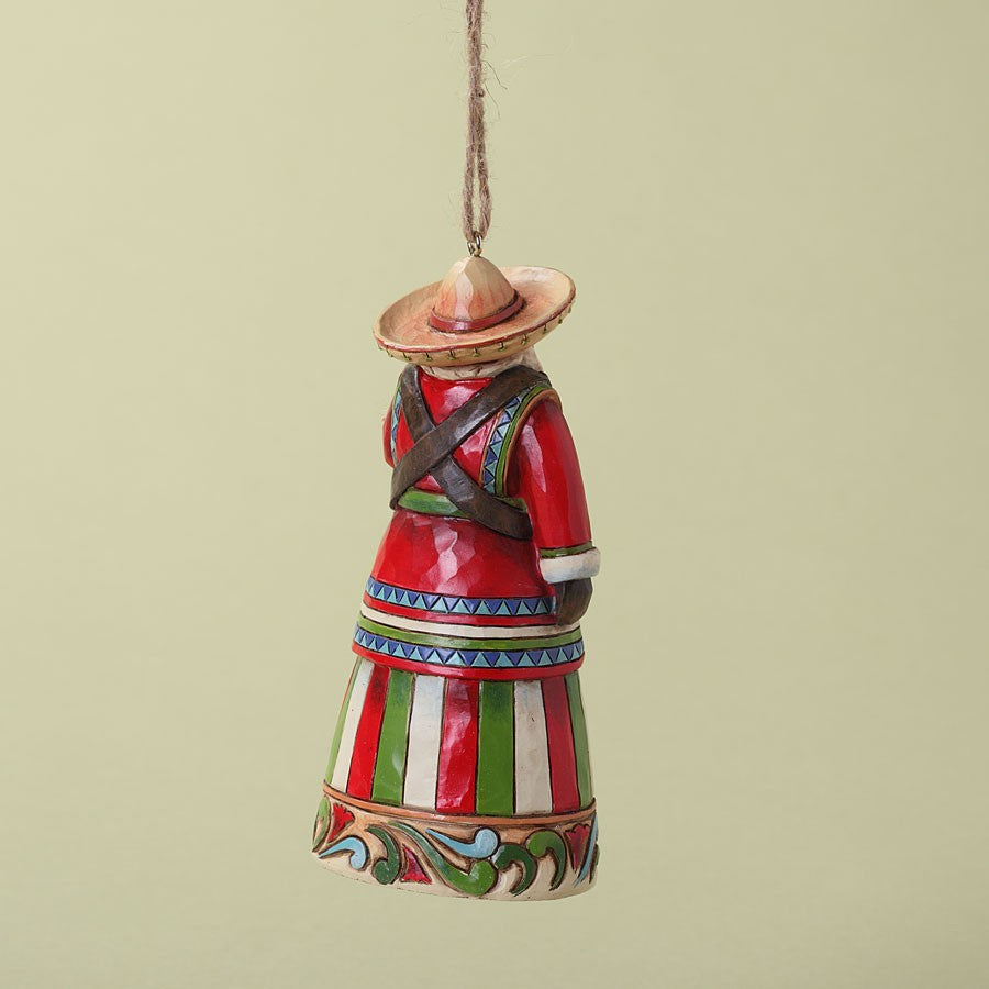 Mexican Feliz Navidad Santa Hanging Ornament