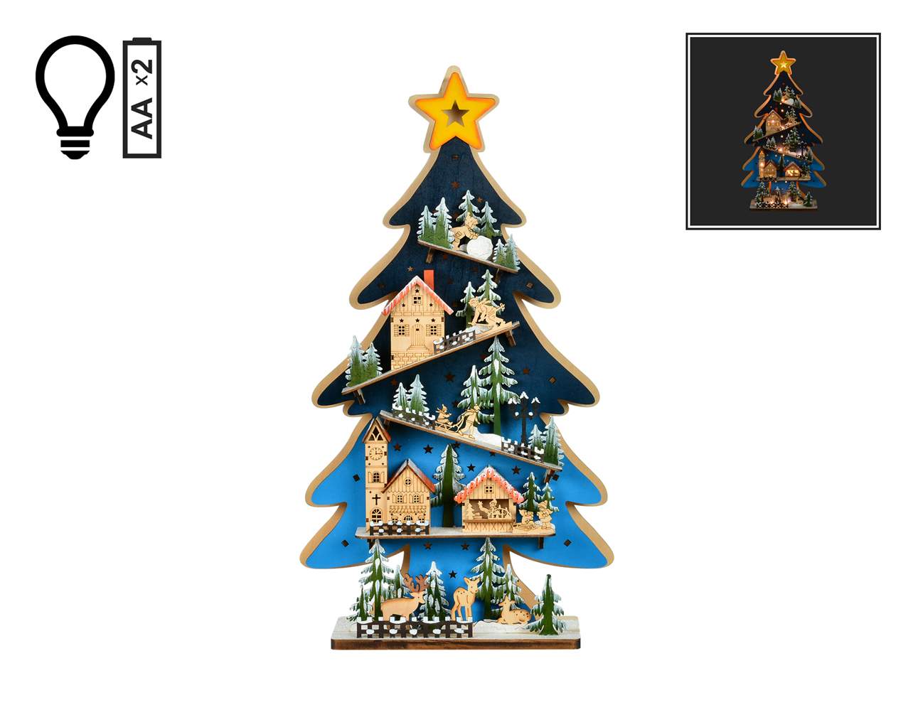 Laser Cut LED Christmas Trees