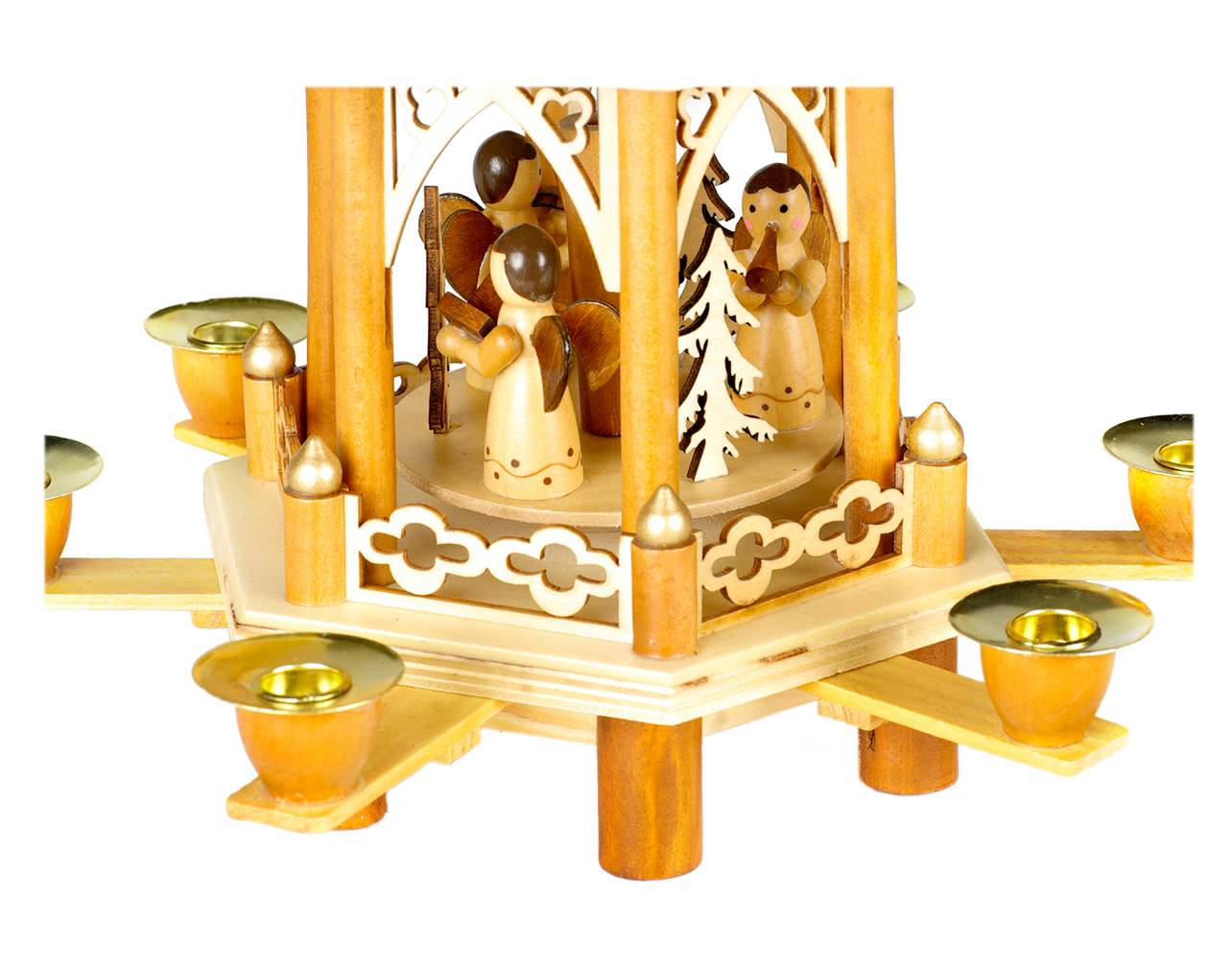 Filagree Wooden Pyramid with Angels