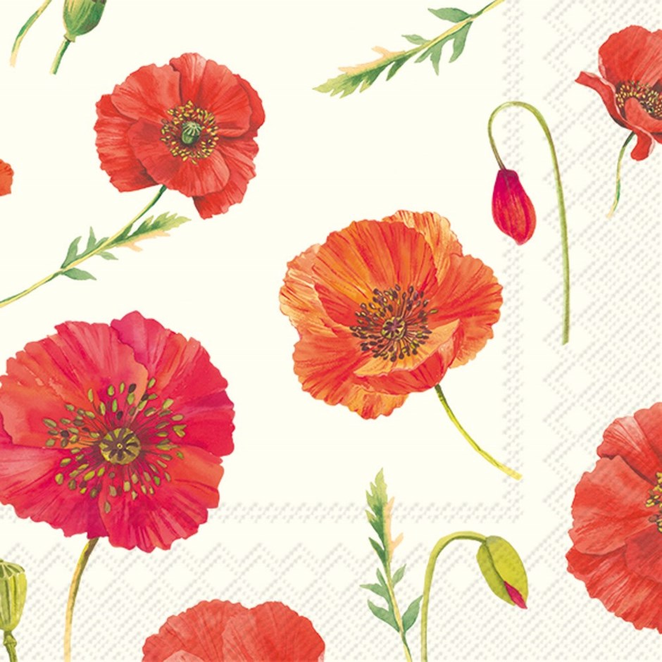 Cocktail Poppy Napkins