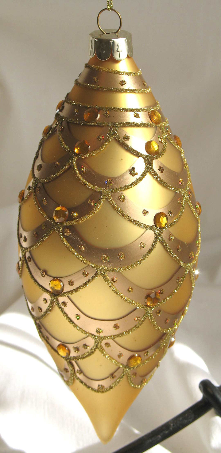 Golden Glass Christmas Ornaments