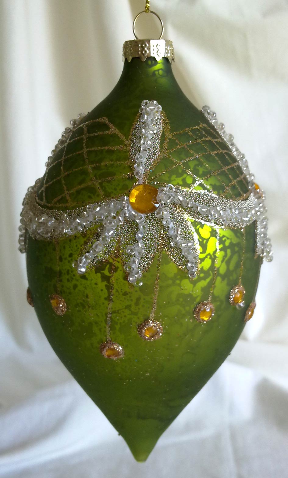 Bright Green Glass Christmas Ornaments