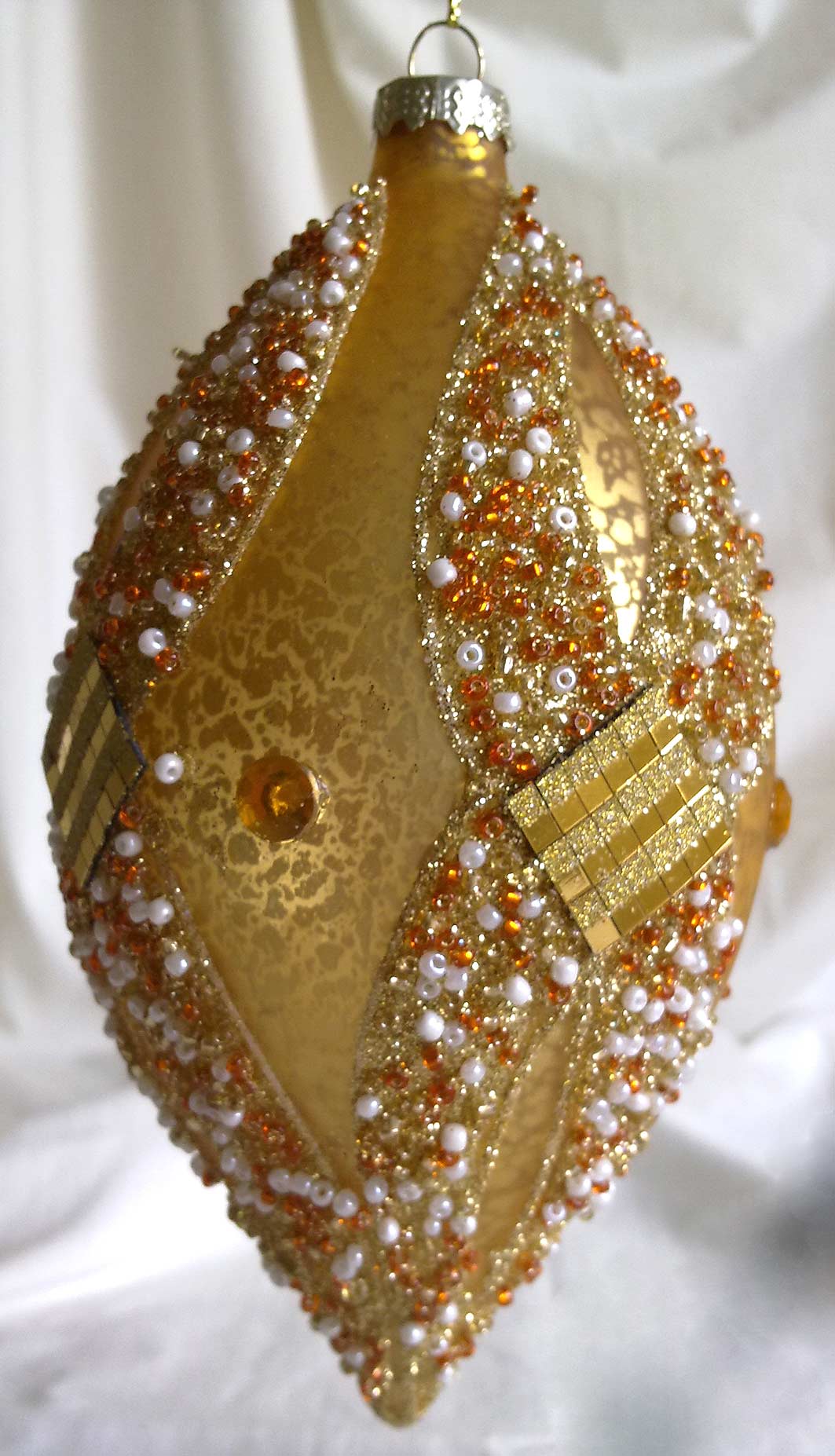Golden Glass Christmas Ornaments