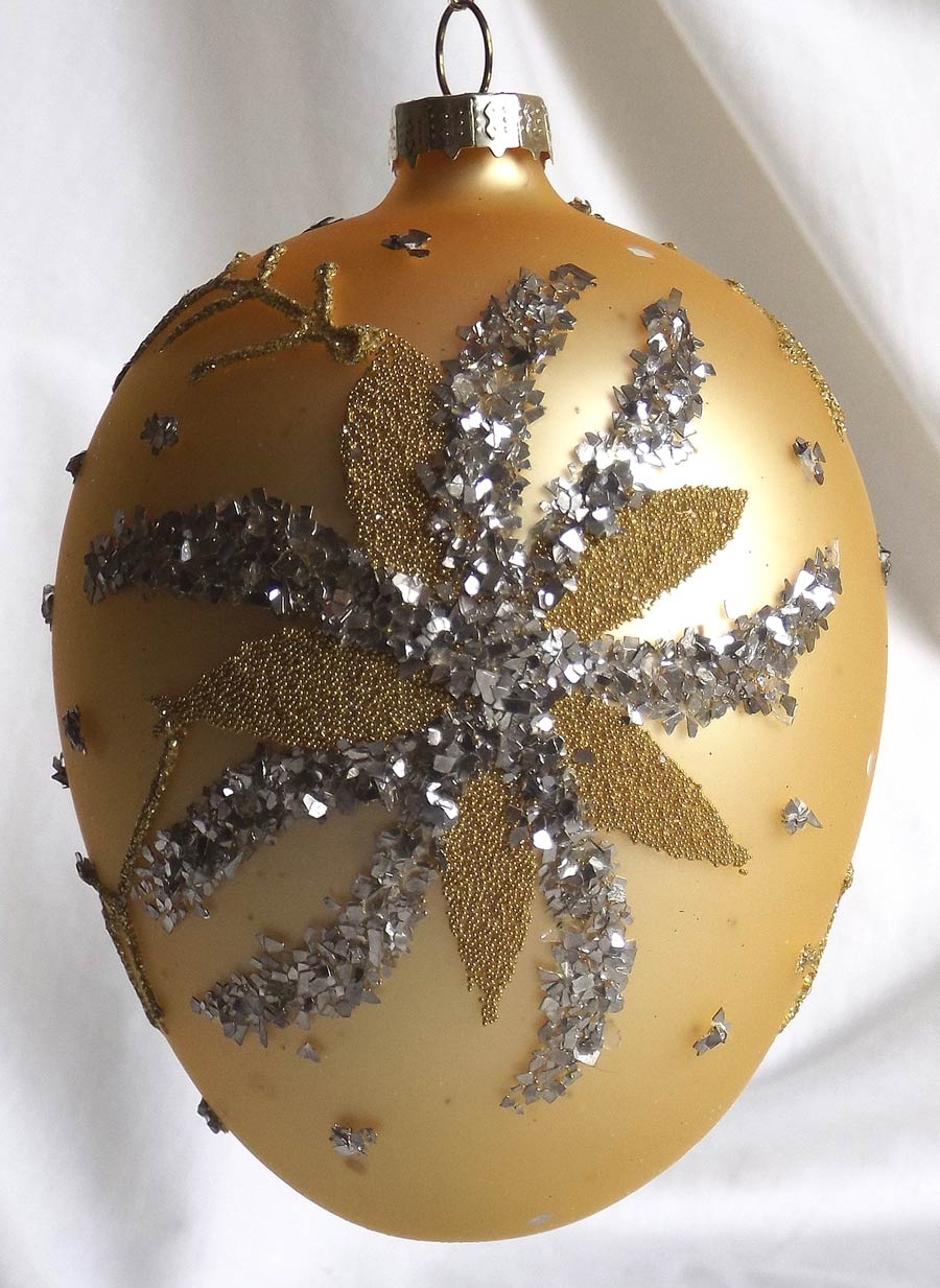 Golden Glass Christmas Ornaments