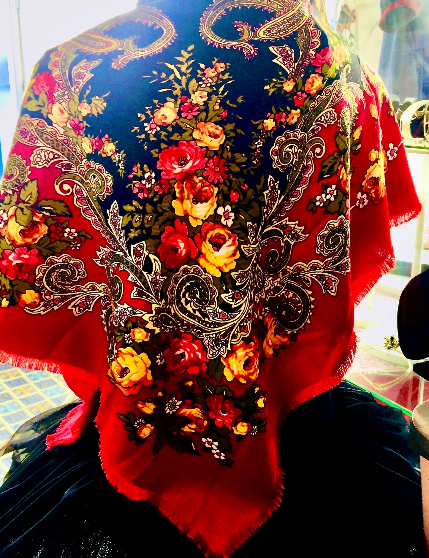 Hustka Floral /Kokum Scarf