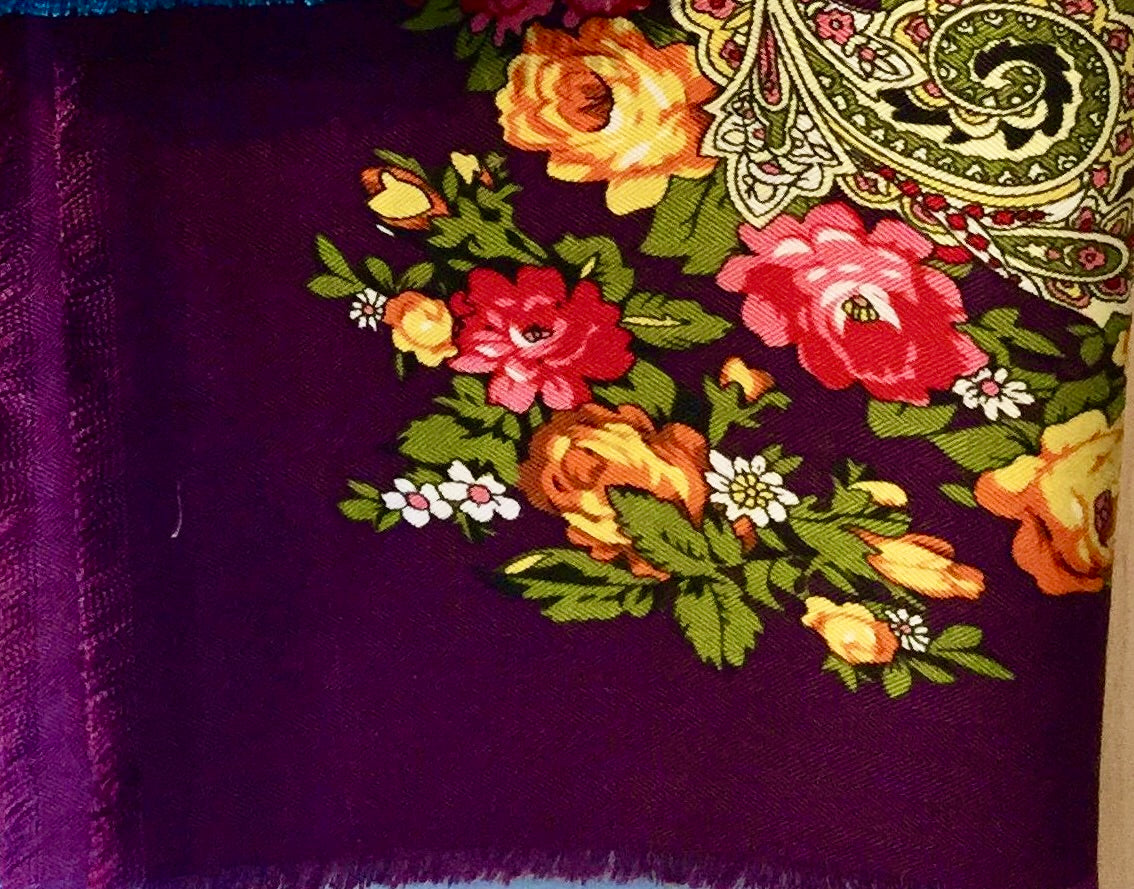 Hustka Floral /Kokum Scarf