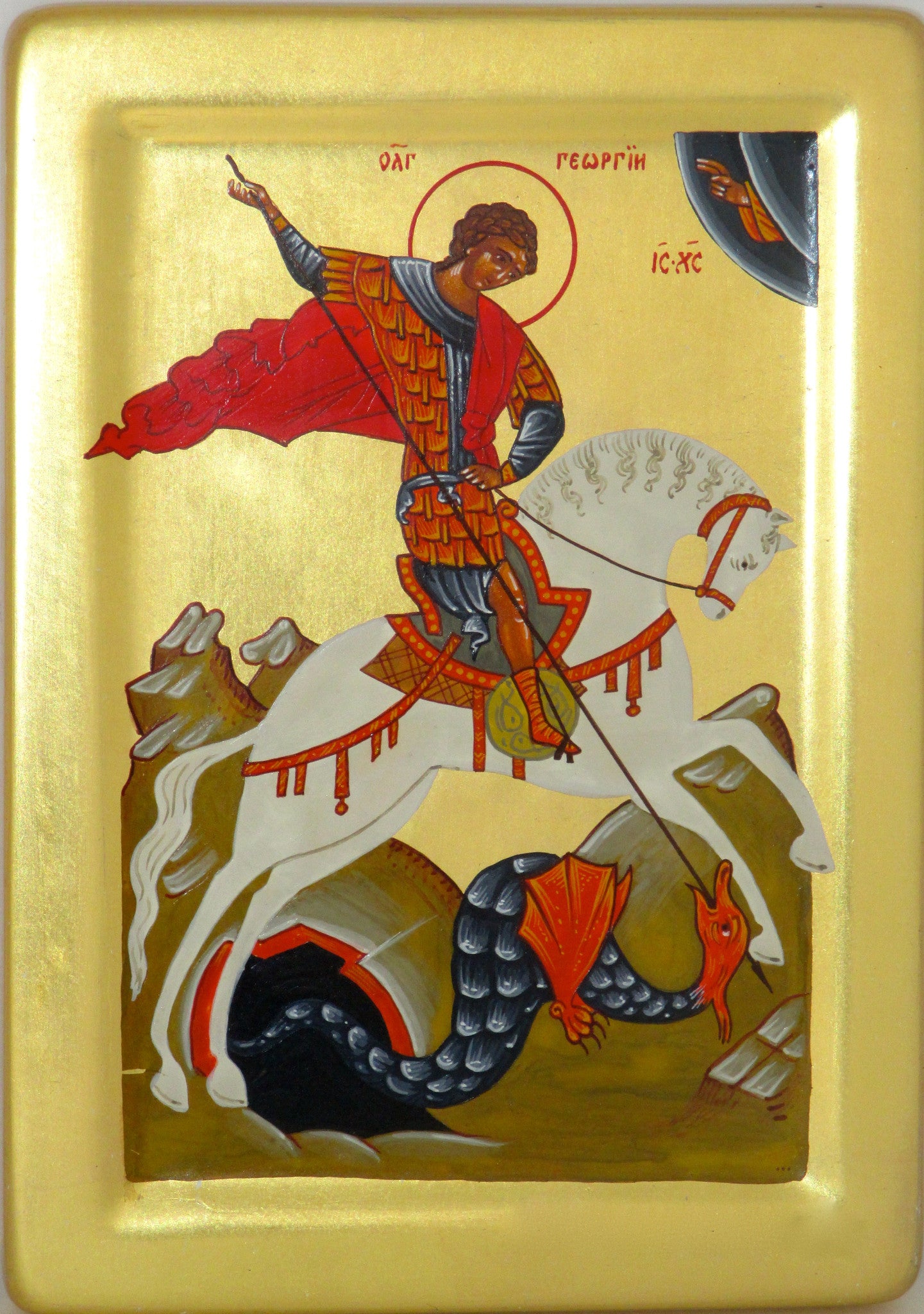 Icon St. George slaying the dragon
