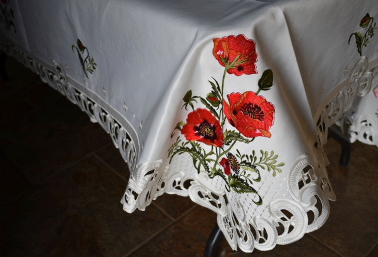 Cut Work Embroidered Tablecloths