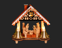 Nativity Scene with Lights