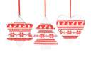 Red and White Nordic Ornament