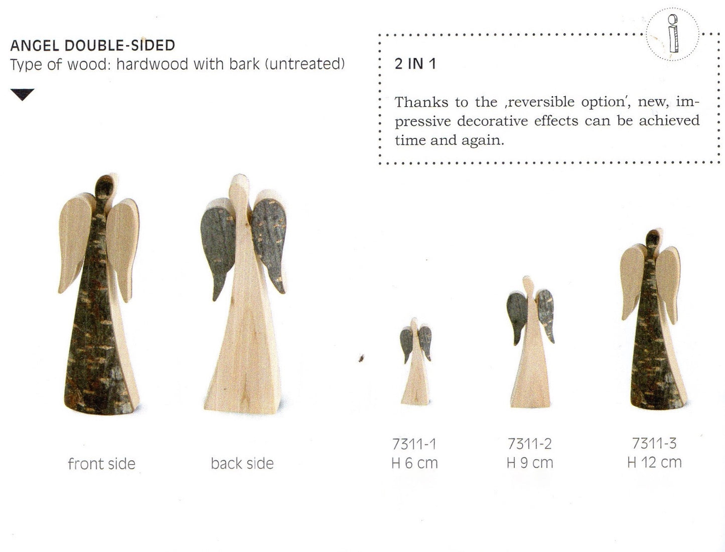 Reversible Wooden Angel