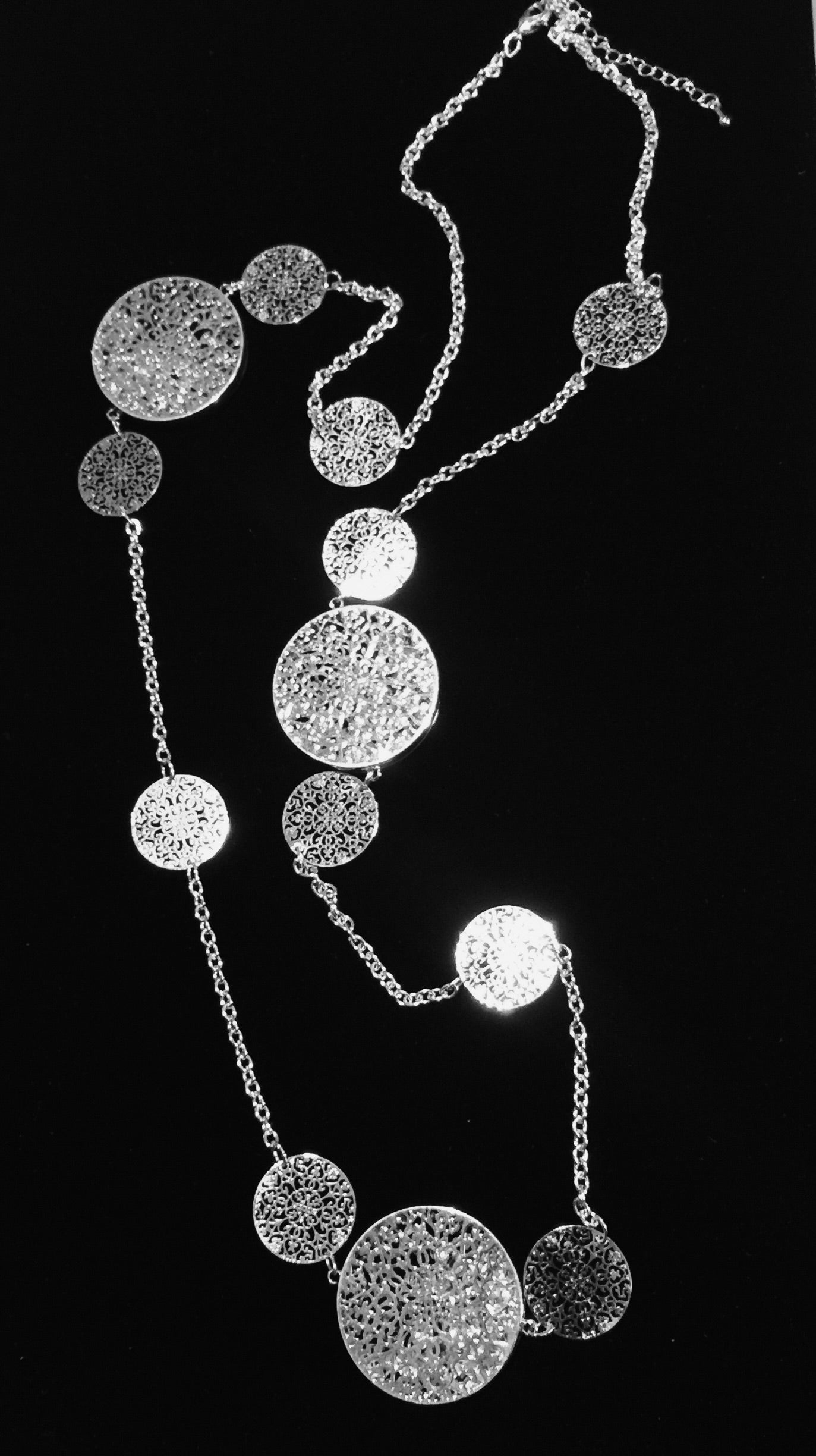 Circle and Ball Pendant Necklace