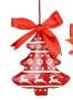 Red and White Metal Ornament
