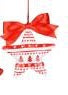 Red and White Metal Ornament