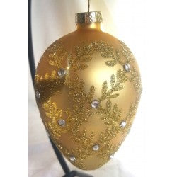 Golden Glass Christmas Ornaments