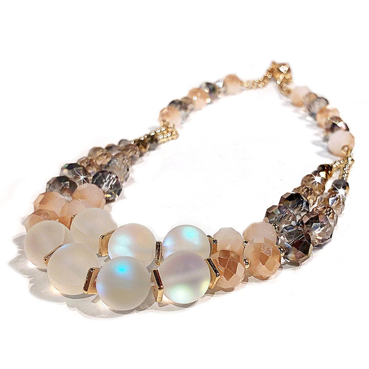 Moon Bead Necklace and Bracelet