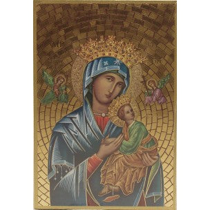 Mother and Child Wood Icon Plaques