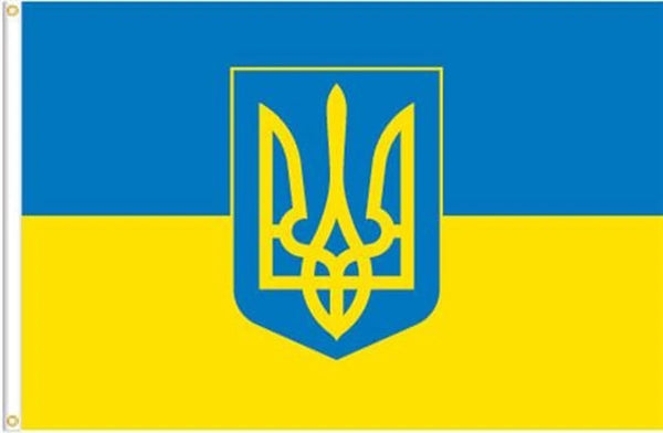 6 x 4 “ Ukrainian Flag with Tryzyb