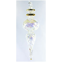 Clear Crystal with gold  Christmas tree double point.