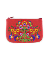 Embroidered  Flower Small Pouch