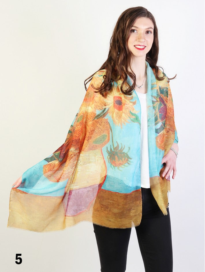 Oil Painting Design Fashion Scarf and Shawl