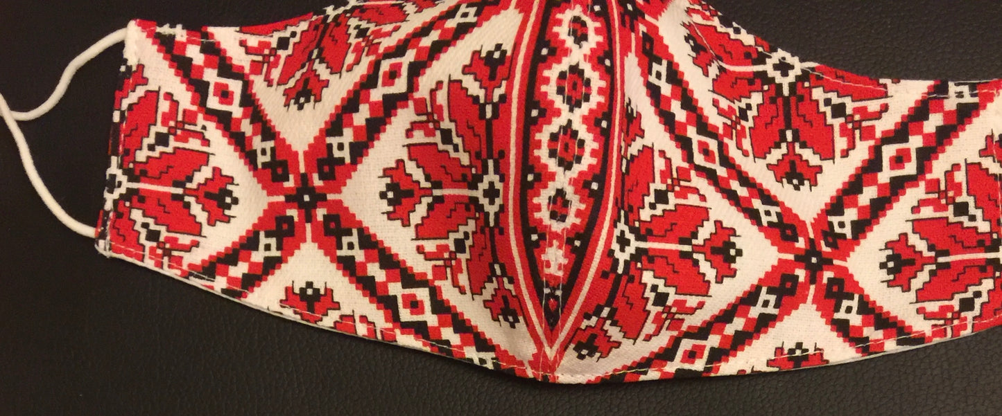 Ukrainian Embroidered Print  Facemask