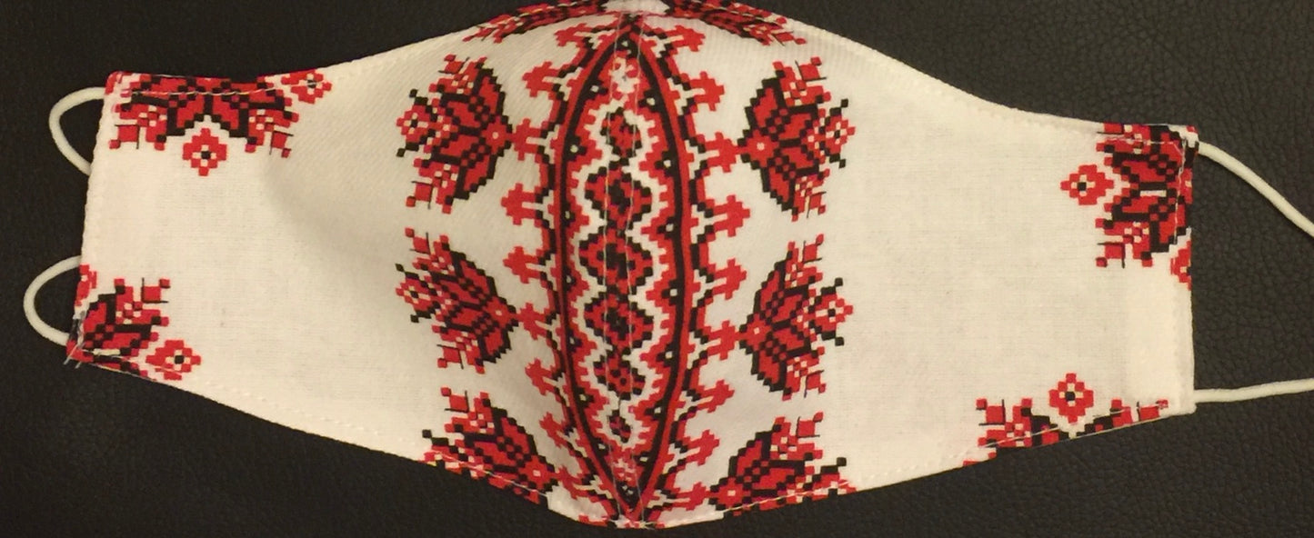 Ukrainian Embroidered Print  Facemask