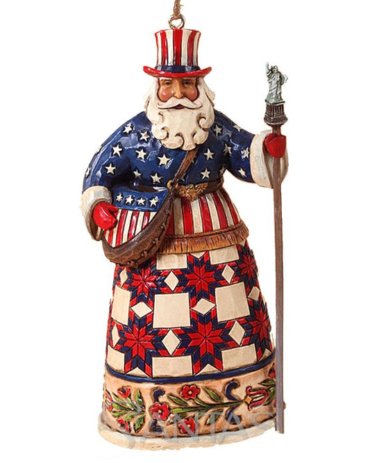 American Santa Hanging Ornament