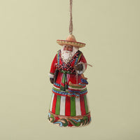 Mexican Feliz Navidad Santa Hanging Ornament