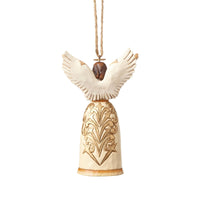 Ivory and Gold Nativity Angel Ornament