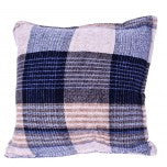 Blue Sand Chenille Throw and Pillow