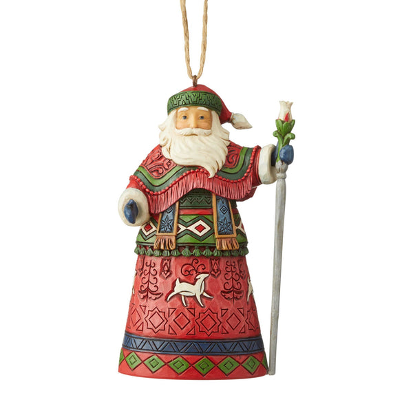 Lapland Red Reindeer Santa Ornament