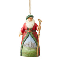 Irish Santa Hanging Ornament with Staff
