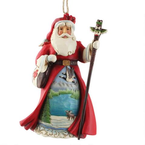 Canada 2 Santa Hanging Ornament