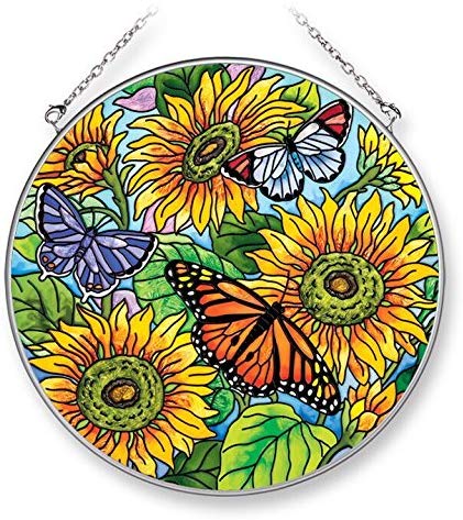 Amia Butterflies on Sunflowers Suncatcher