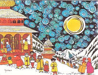 Christmas Eve in the Carpathian Mountains Yaroslava Surmach Mills Card