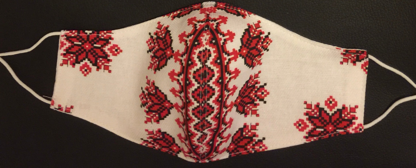 Ukrainian Embroidered Print  Facemask
