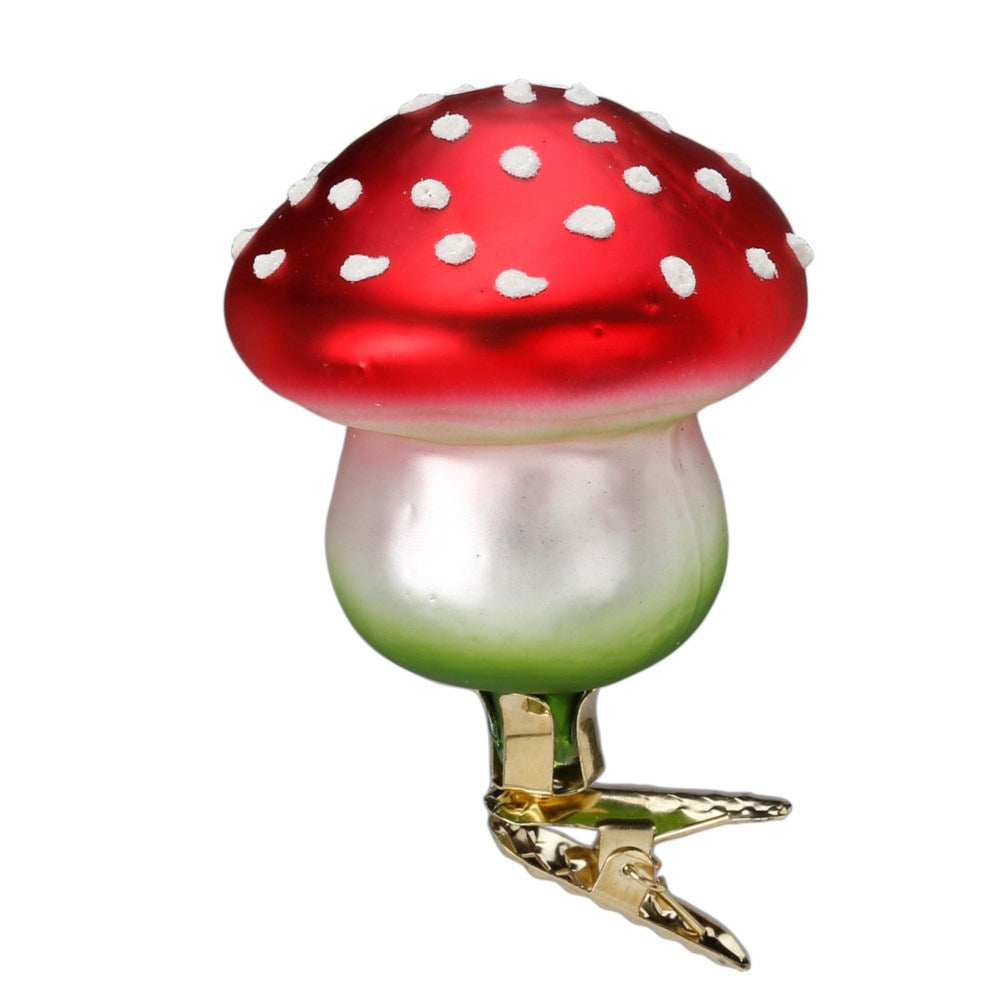 Glass Mushroom Ornaments