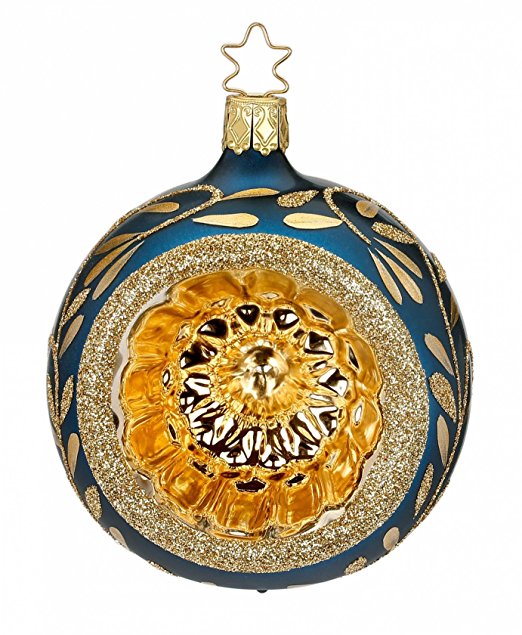 Reflector Ball Vintage Lightness Royal Blue German Glass Ornament