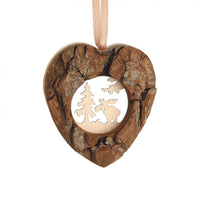 Bark Heart With Lasered Motif