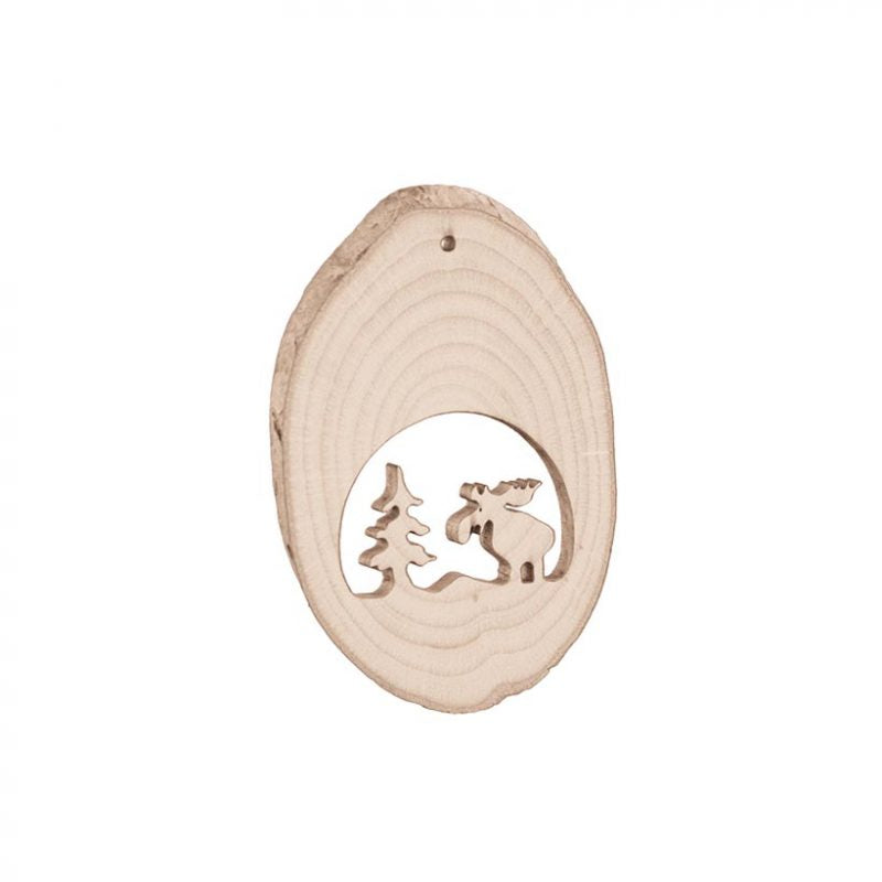 Birch Wood  Locket 1 Ornament