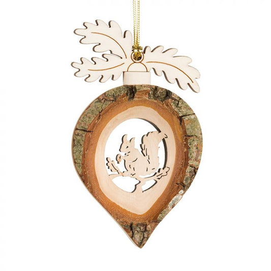 Squirrel Rain Drop Bark Ornament