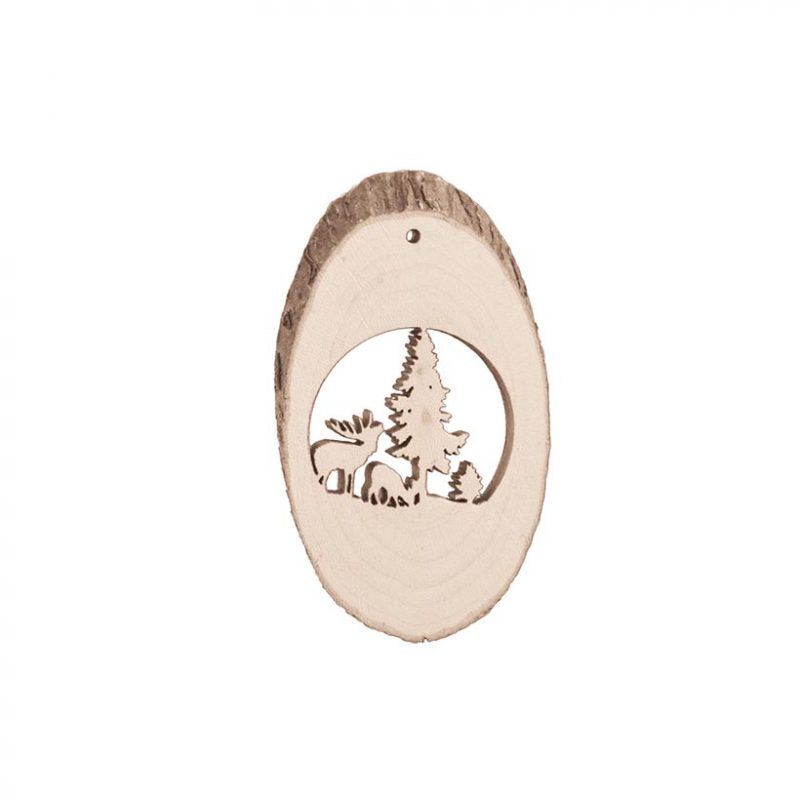 Birch Wood  Locket 1 Ornament