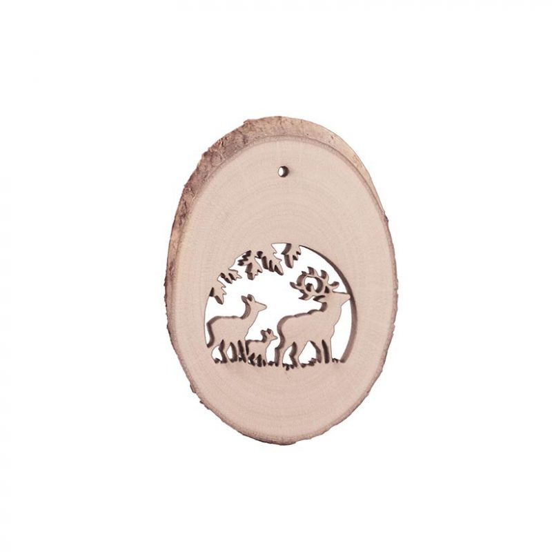 Birch Wood  Locket 1 Ornament