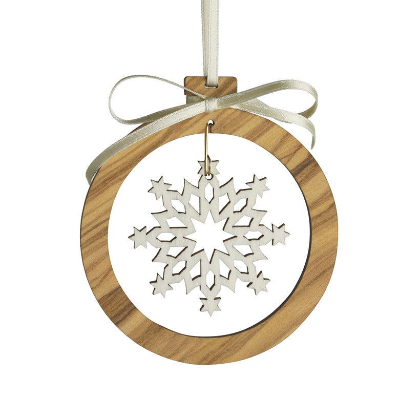 Laser Cut Olive Wood Ornaments