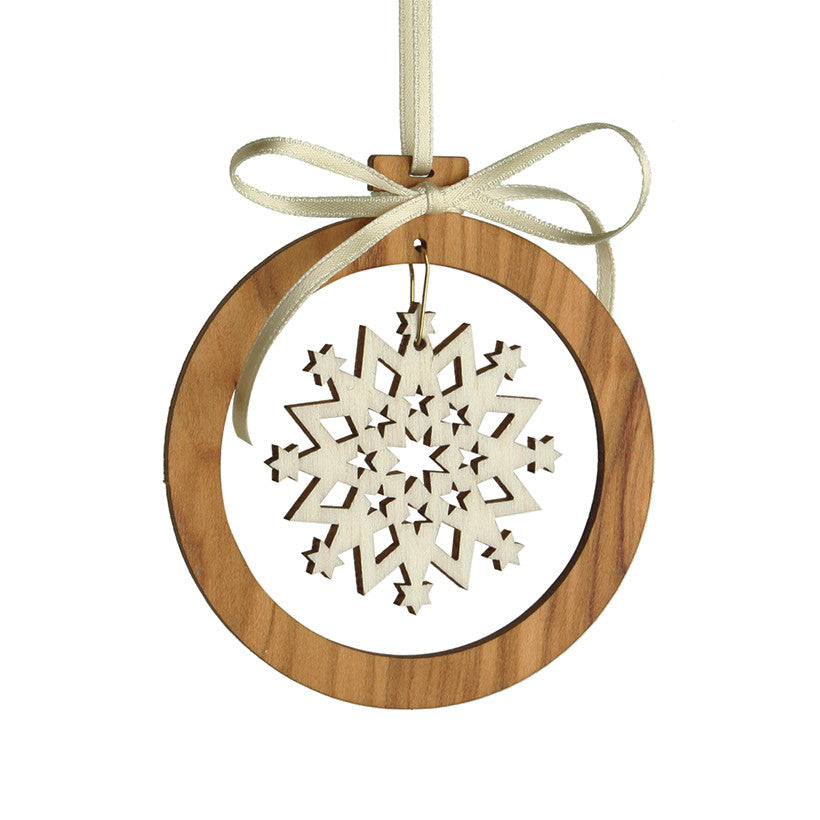 Laser Cut Olive Wood Ornaments