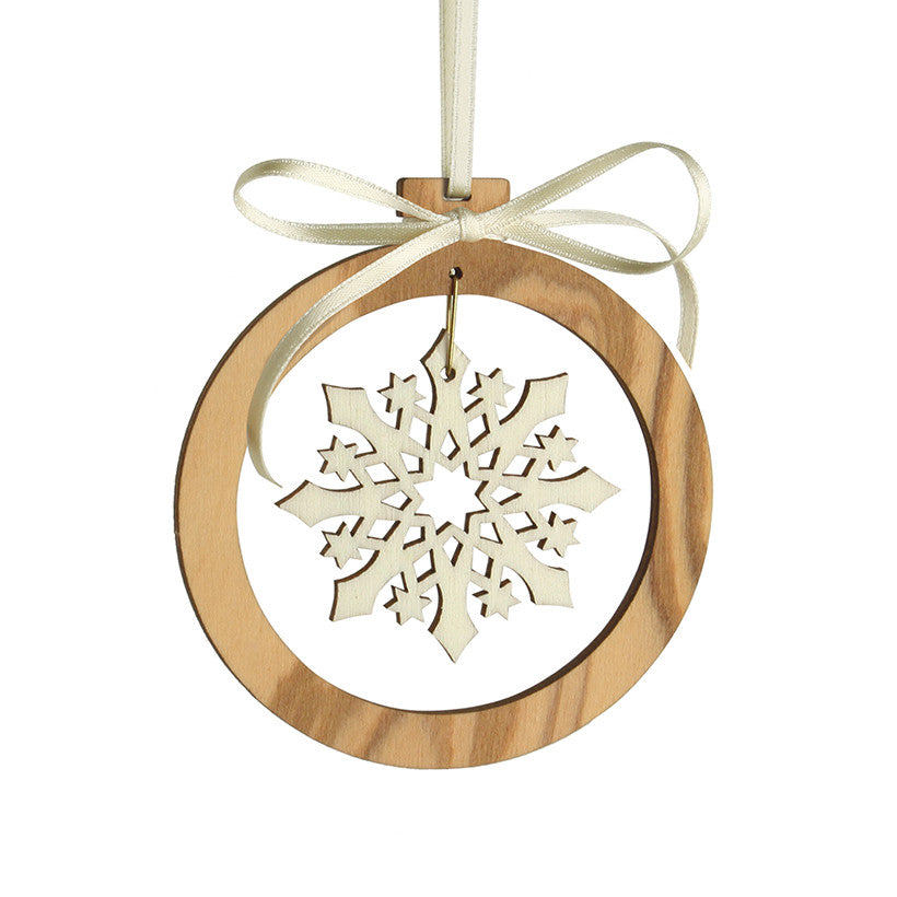 Laser Cut Olive Wood Ornaments