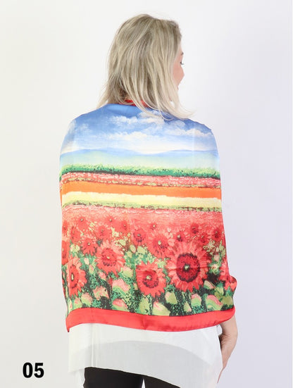 Oil Painting Design Fashion Scarf and Shawl